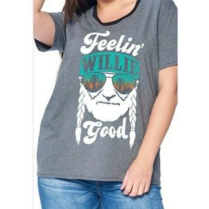 NEW Feelin Willie Good Graphic Top